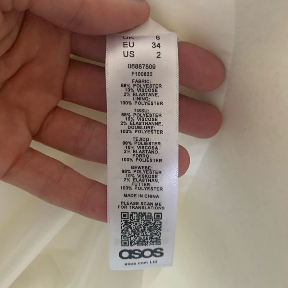 NWT ASOS Ecru Double-breasted Poly Coat - Picture 8 of 12